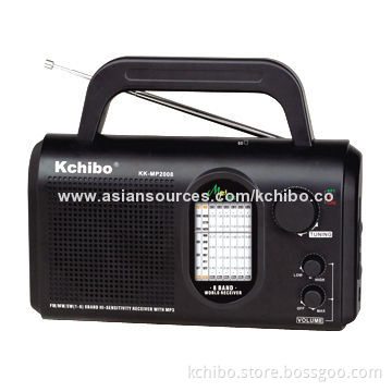 FM/MW/SW Radio with MP3 Player, DC Jack, 360 Degrees Antenna